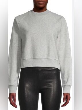 THAKOON Grey Crewneck Cropped Sweatshirt Size S EUC